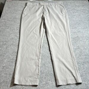Louis Raphael Golf Pants Mens 40x32 Gray Flat Front Performance Stretch